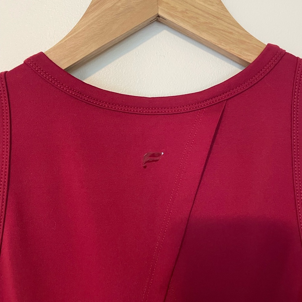 Fabletics Red Open Twist Back Workout Tank - Picture 5 of 6